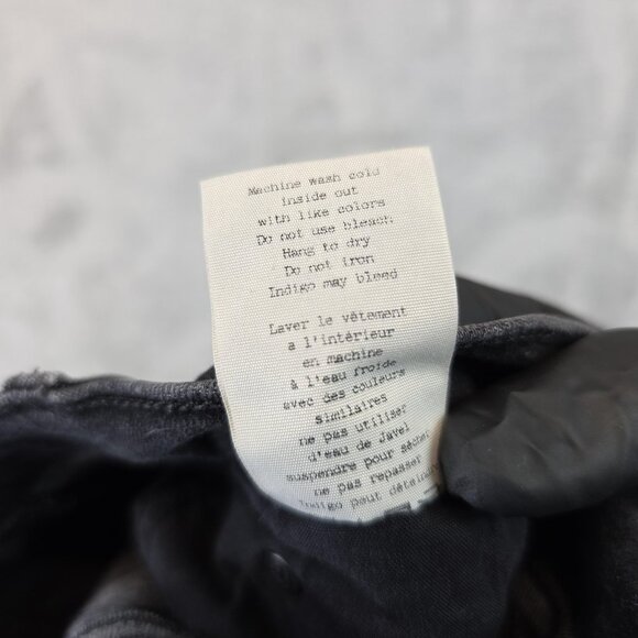 Rag & Bone Jeans Womens 28 Black Cropped Frayed Hem Slim Straight Stretch - Picture 12 of 12